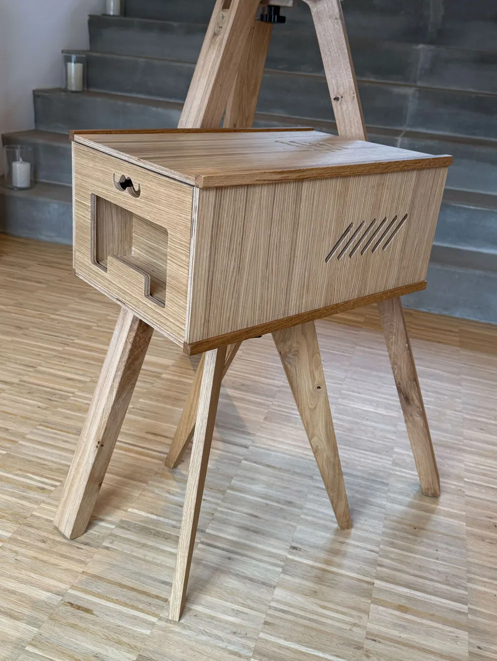 Fotobox Deluxe aus Eichenholz Druckerbox