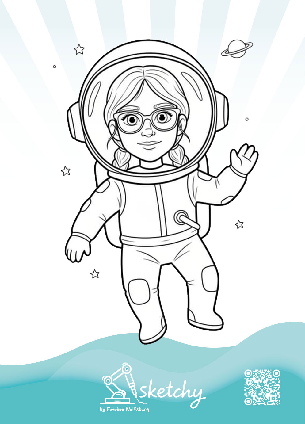 Sketchy Zeichnung - Astronaut Stil