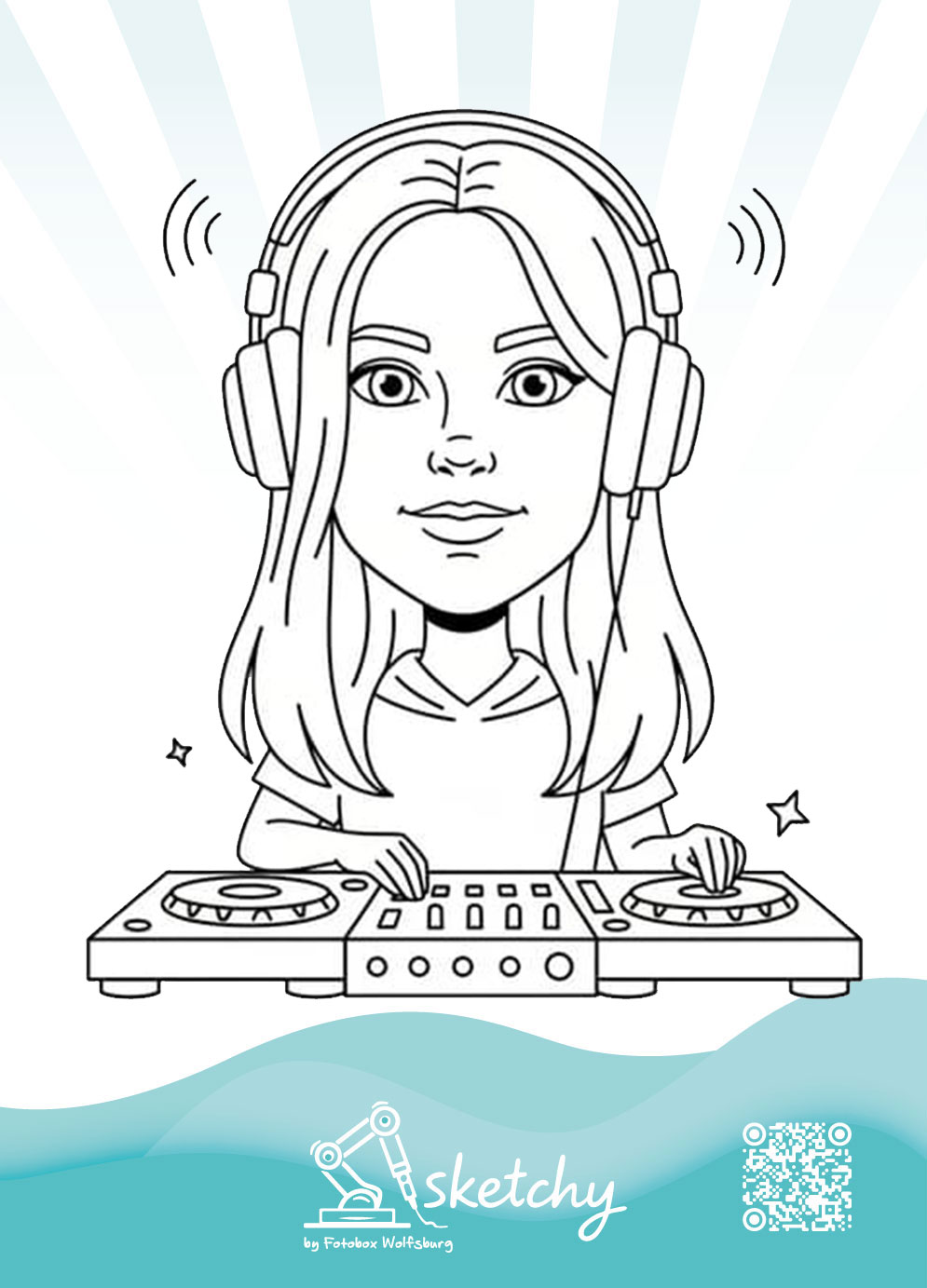 Sketchy Zeichnung - DJ Stil