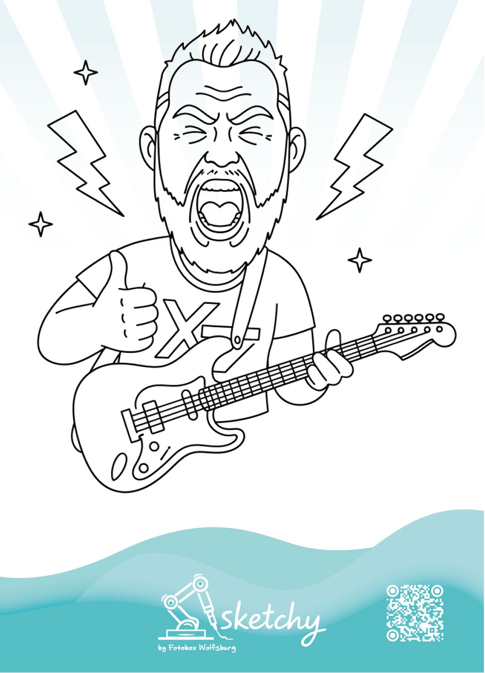 Sketchy Zeichnung – Rocker Stil